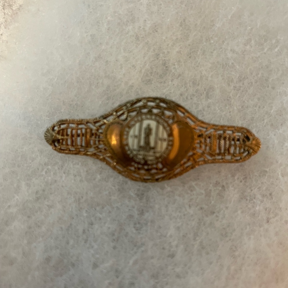 1940 Golden Gate International Exposition San Francisco Bay Brooch Pin Art Deco